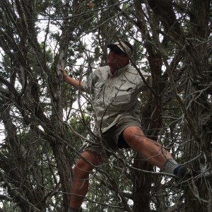 Randy had a really bad lie for his next shot!